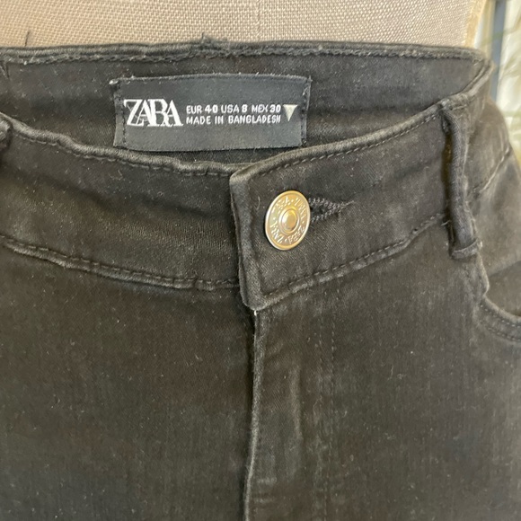 2 Pairs of Zara Black Skinny Jeans - Size 8 - Picture 5 of 10